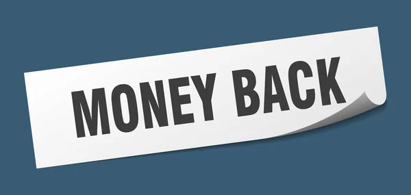 Money back sticker. money back square isolated sign. money back — Stock Vector