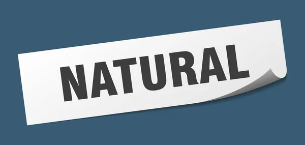 自然なステッカー。自然な正方形の孤立したサイン。自然 — ストックベクタ