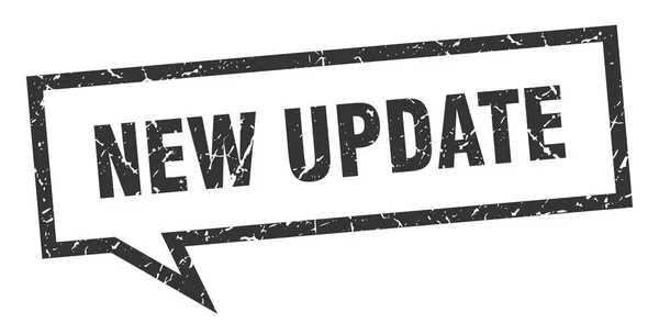 新しい更新記号。新しい更新正方形のスピーチバブル。新しい更新プログラム — ストックベクタ