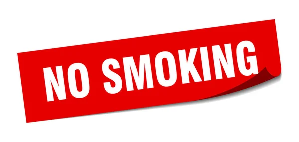 Não se pode fumar autocolante. nenhum sinal isolado quadrado do fumo. não fumar —  Vetores de Stock