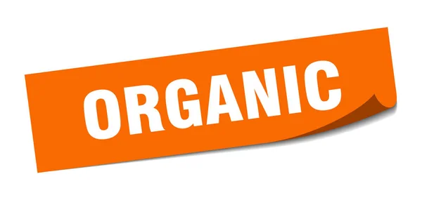Adesivo organico. segno organico quadrato isolato. biologico — Vettoriale Stock