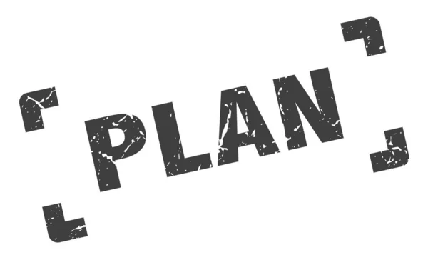 Plan stamp. plan square grunge sign. plan — Stock Vector