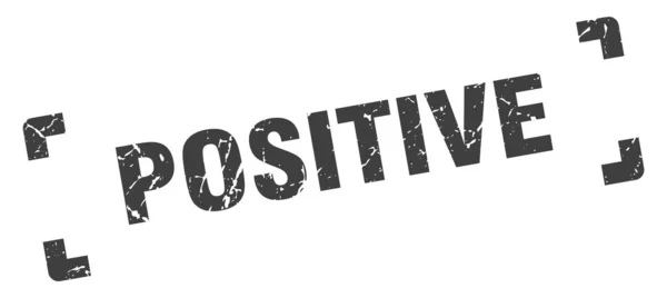 Положительная марка. положительный квадратный гранж знак. позитивный — стоковый вектор