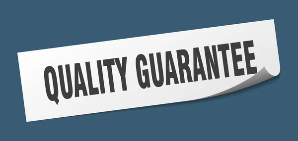 Qualité garantie autocollant. qualité garantie carré isolé signe. garantie de qualité — Image vectorielle
