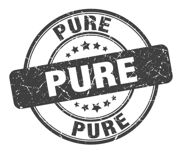 Pur timbre. signe de grunge rond pur. pure — Image vectorielle