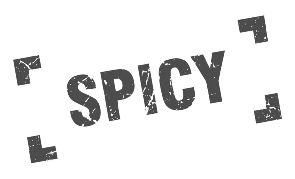 Spicy stamp. spicy square grunge sign. spicy — Stock Vector