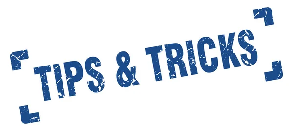 Tipps & Tricks. Tipps & Tricks quadratische Grunge-Zeichen. Tipps & Tricks — Stockvektor