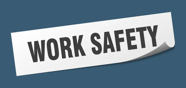 Naklejką bezpieczeństwa pracy. bezpieczeństwa pracy kwadrat znak na białym tle. bezpieczeństwo pracy — Wektor stockowy