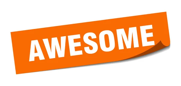 Awesome sticker. awesome square isolated sign. awesome — Stock Vector