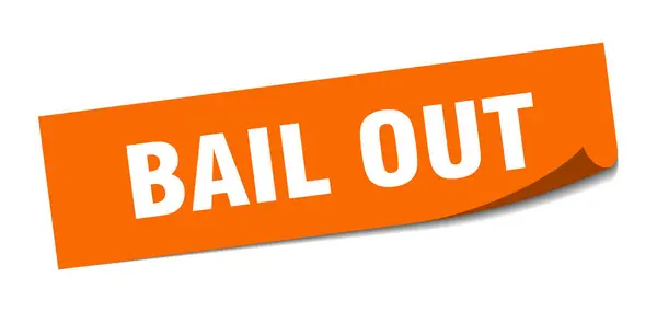 Bail out sticker. bail out vierkant geïsoleerd teken. bail out — Stockvector