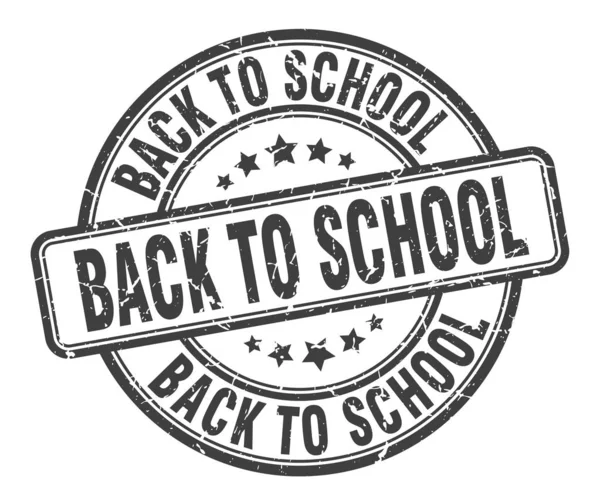 Back to school stamp. back to school round grunge sign. back to school — Stock Vector