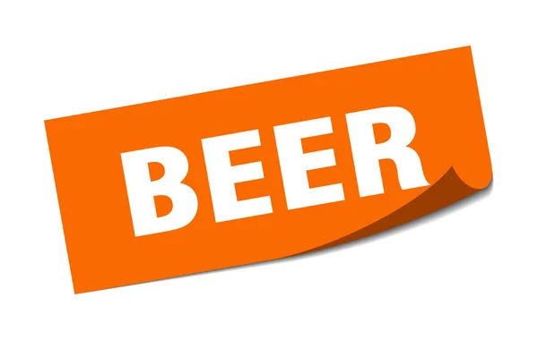 Pivní štítek. pivní čtvercové izolované znaménko. Pivo — Stockový vektor