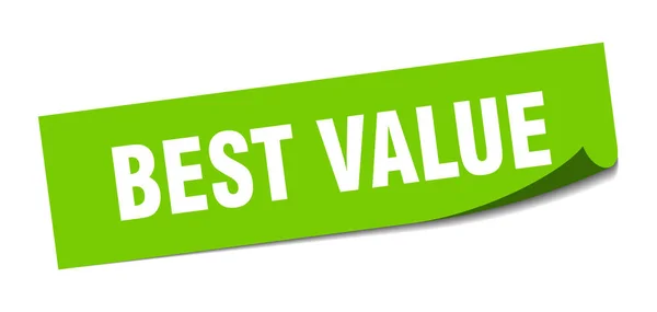 Štítek s nejlepší hodnotou. na čtvereček izolovaný znak nejlepší hodnoty. nejlepší hodnota — Stockový vektor