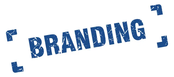 Markenstempel. Branding Square Grunge Zeichen. Branding — Stockvektor