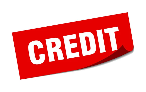 Credit sticker. Credit Square geïsoleerd teken. Krediet — Stockvector