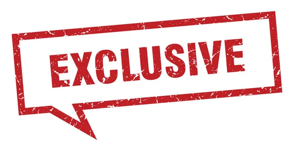 Exclusive sign. exclusive square speech bubble. exclusive — Stock Vector