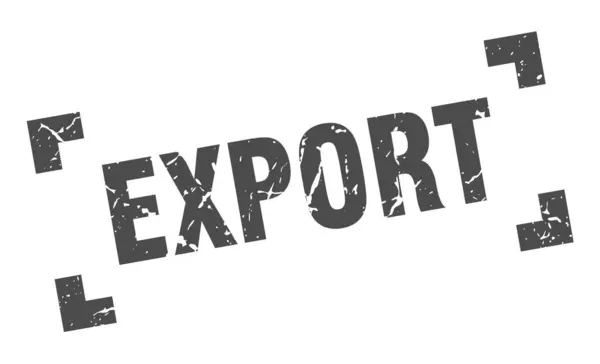 Carimbo de exportação. exportar sinal grunge quadrado. exportação — Vetor de Stock