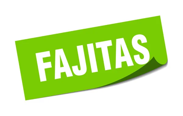 Pegatina fajitas. fajitas signo cuadrado aislado. fajitas — Vector de stock