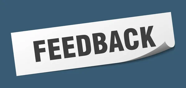 Etiqueta de feedback. feedback quadrado sinal isolado. feedback — Vetor de Stock