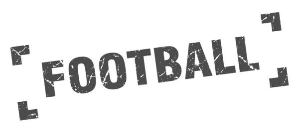 Sello de fútbol. signo grunge cuadrado de fútbol. fútbol — Vector de stock