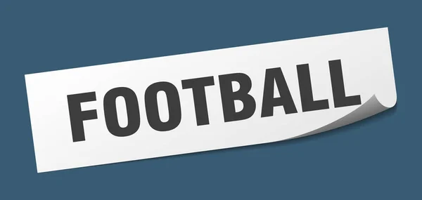 Pegatina de fútbol. signo de fútbol cuadrado aislado. fútbol — Vector de stock