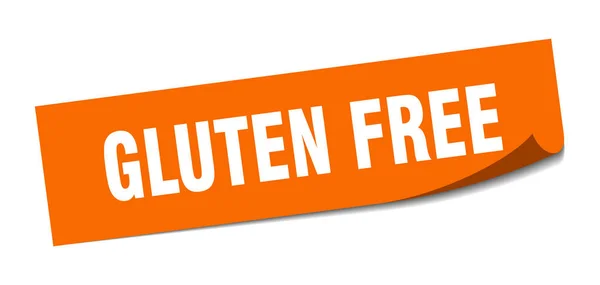 Autocollant sans gluten. signe isolé carré sans gluten. sans gluten — Image vectorielle