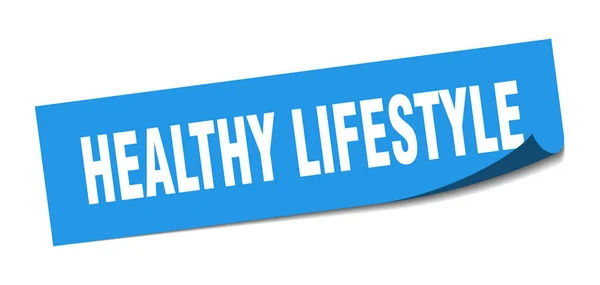 Healthy lifestyle sticker. healthy lifestyle square isolated sign. healthy lifestyle — Stock Vector