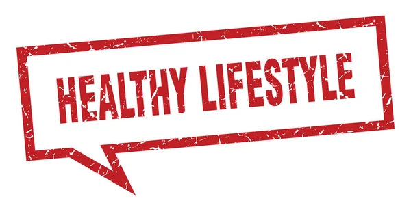 Знак здорового образа жизни. здоровый образ жизни квадратная речь пузырь. здоровый образ жизни — стоковый вектор
