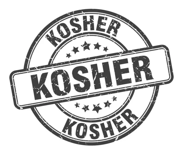 Kosher stamp. kosher round grunge sign. kosher — Stock Vector