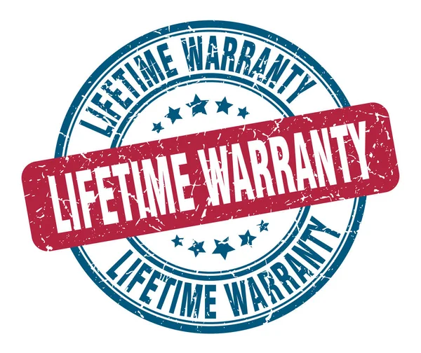 Lifetime warranty stamp. lifetime warranty round grunge sign. lifetime warranty — Stock Vector