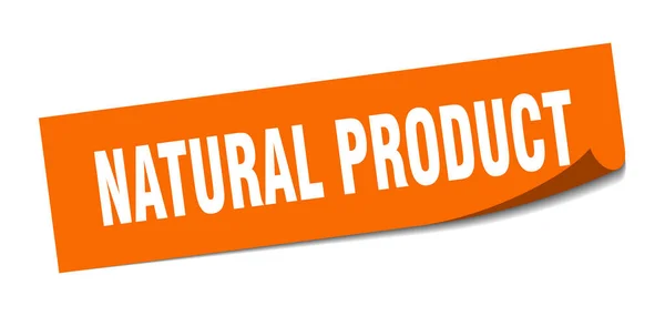 Naturprodukt-Aufkleber. Naturprodukt quadratisch isoliert Zeichen. Naturprodukt — Stockvektor