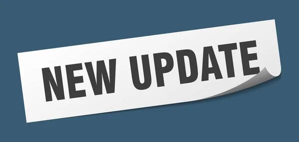 新しい更新ステッカー。新しい更新正方形分離標識。新しい更新プログラム — ストックベクタ
