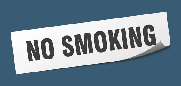 Autocollant anti-tabac. pas fumer carré panneau isolé. interdiction de fumer — Image vectorielle