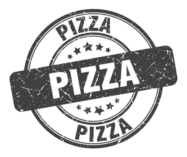 Timbro della pizza. pizza cartello grunge rotondo. pizza — Vettoriale Stock