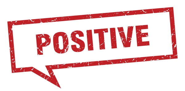 Positives Zeichen. positive quadratische Sprechblase. positiv — Stockvektor