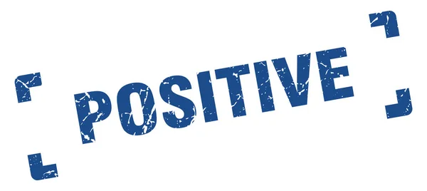 Sello positivo. signo grunge cuadrado positivo. positivo — Vector de stock