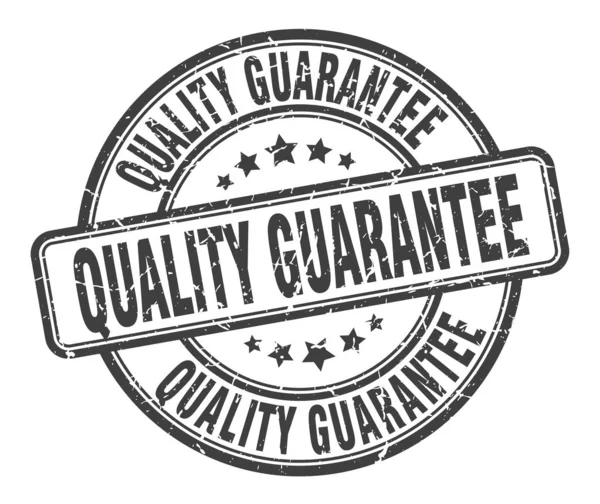 Штамп гарантии качества. Quality guarantee round grunge sign. гарантия качества — стоковый вектор