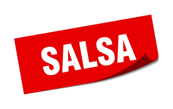 Autocollant de salsa. salsa carré isolé signe. salsa — Image vectorielle