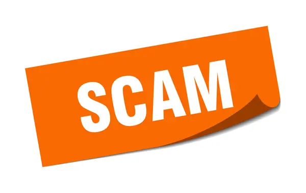 Scam sticker. Scam vierkante geïsoleerd teken. Scam — Stockvector