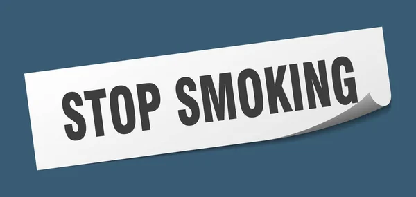 Σταματήσει το αυτοκόλλητο καπνίσματος. σταματήσει το κάπνισμα τετράγωνο μεμονωμένο σημάδι. Σταματήστε το κάπνισμα — Διανυσματικό Αρχείο