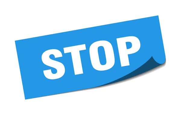 Stop sticker. stop square isolated sign. stop — Stock Vector