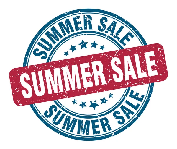 Selo de venda de verão. venda de verão redondo sinal grunge. venda de verão — Vetor de Stock