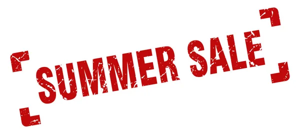 Літня торгова марка. літній розпродаж квадратний грандж знак. літня розпродаж — стоковий вектор