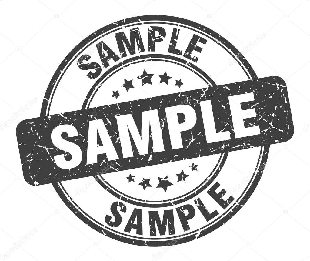 sample stamp. sample round grunge sign. sample