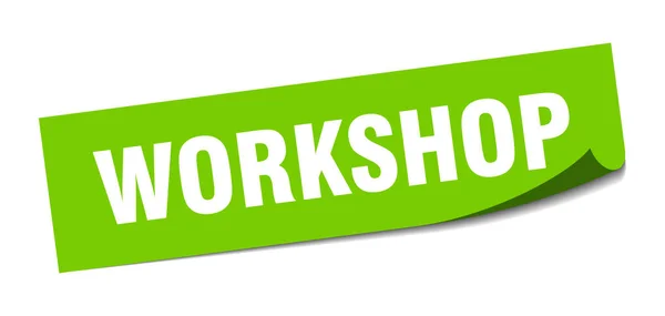 Workshop sticker. Workshop vierkant geïsoleerd teken. Workshop — Stockvector