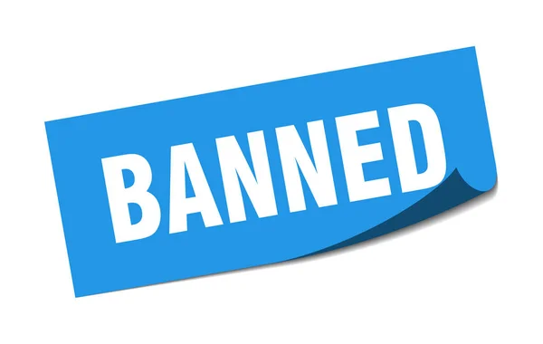 금지 된 스티커. 금지 된 사각형 고립 된 기호. 금지 — 스톡 벡터