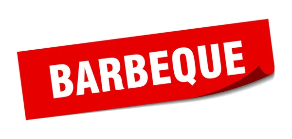 Barbeque sticker. barbeque square isolated sign. barbeque — Stock Vector