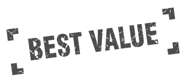 El mejor sello de valor. mejor valor signo grunge cuadrado. mejor valor — Archivo Imágenes Vectoriales