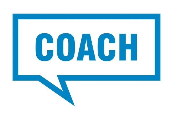 Coach sign. coach square speech bubble. coach — Stock Vector