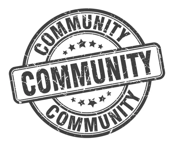 Gemenskapstämpel. gemenskap runda grunge underteckna. Comunity — Stock vektor